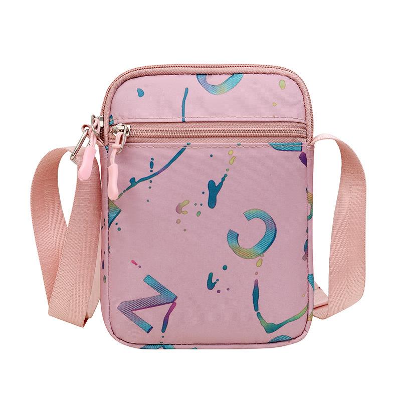 Fashion Hot Stamping Letters New Shoulder Bag Female Lightweight Joker Korean Version of The Messenger Bag Portable Commuter Mobile Phone Small Bag.