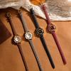 Relógio Feminino GEDI Pulseira de Couro Quartzo Relógios Femininos Luxo Vintage Nicho À Prova D'água Elegante de Pulso Feminino