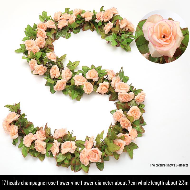 Artificial Rattan Vines for Pipe and Ceiling Decoration - Fake Green Leaves