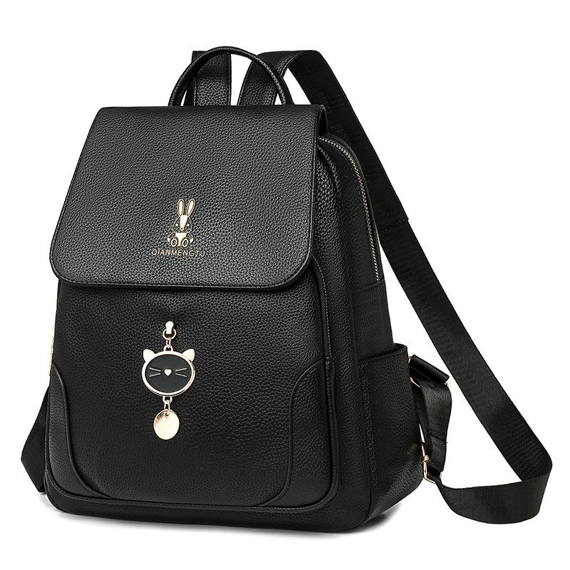 Backpack Women's Bag Large Capacity Soft Leather Backpack Travel Bag