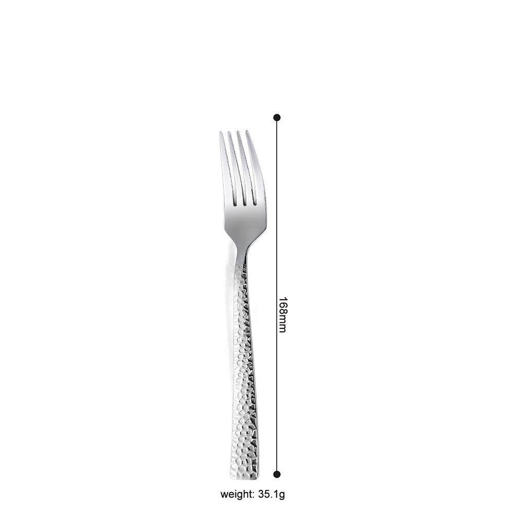 

2026 Stainless Steel Hammered Cutlery Set: Dishwasher Safe, 24-Piece Set with Steak Knife, Fork, Spoon