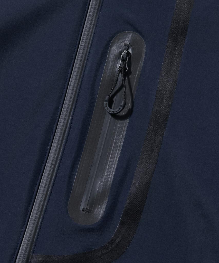 Welter Experiment Wol027_3Layer Seamsealing Stand Shell Jacket_Navy