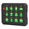 RGB 12 Gang Switch Panel 3 Silicone Buttons 5 Brightness Levels Multifunctional Auxiliary Circuit Control Box DC12‑24V