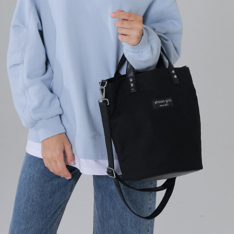 Canvas Bag Niche Design Bucket Bag Women's Shoulder Messenger Bag Commuter Versatile Handbag Small Bag
