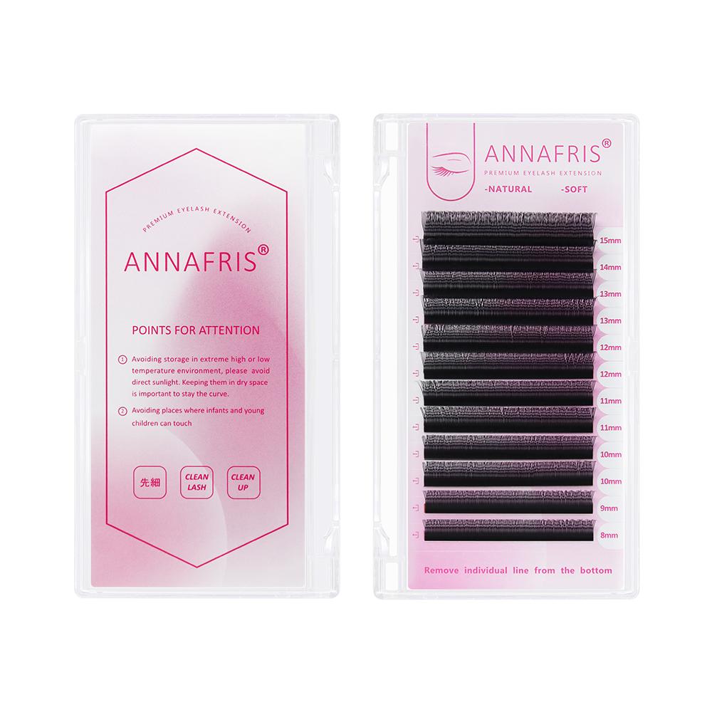ANNAFRIS U-shaped YY 3D 4D 5D Eyelash Extension Double Tips U YY Premade Fan Lashes Fluffy Soft False Eyelashes