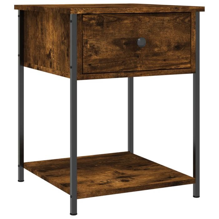VidaXL Bedside Table Smoked Oak 44x45x58 Cm Engineered Wood 825847