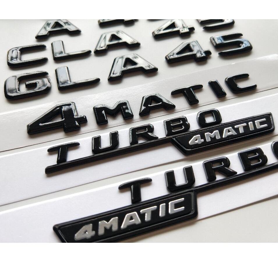 Gloss Black Letters for Mercedes Benz W213 C238 E180 E200 E220 E250 E260 E280 E300 E320 E350 E400 E450 E500 E550 4MATIC Emblem