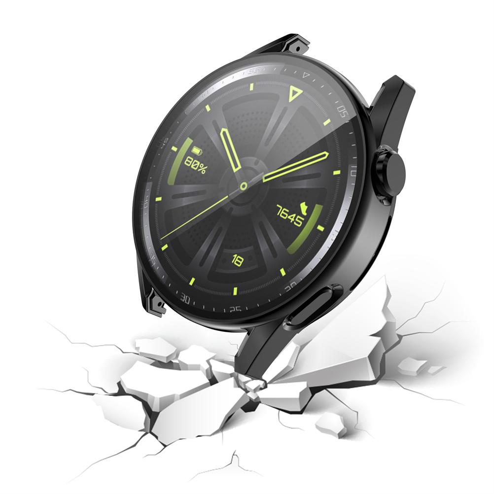 PC Frame Tempered Glass Case Compatible for Huawei Watch GT3 42mm 46mm Smartwatch Shockproof  Covers