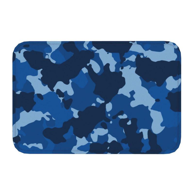 Custom Camouflage Army Air Force Blue Doormat Mat Anti-Slip Military Camo Bathroom Kitchen Garden Rug Carpet 40*60cm