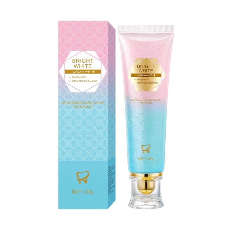Two-Color Niacinamide Whitening Toothpaste - Refreshing Oral Care with Long-lasting Fragrance, 100g.