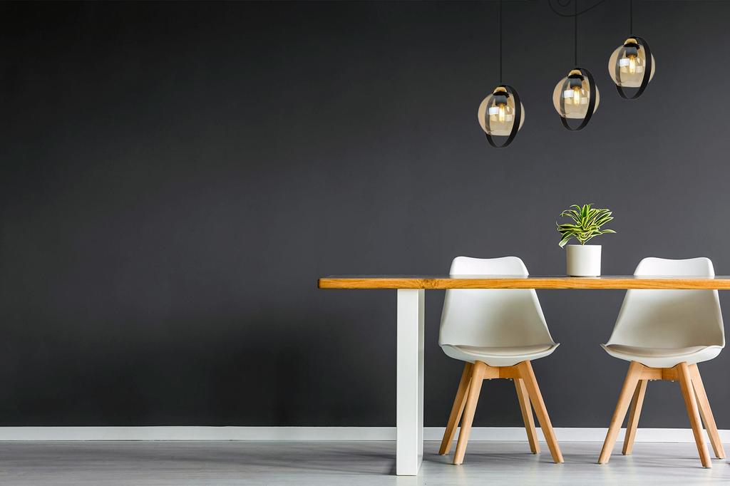 MODERN GLASS RING SPIDER HANGING LAMP