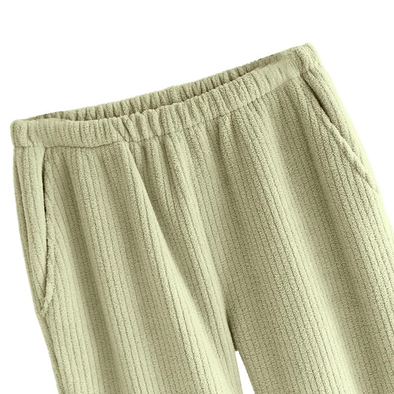 Damenmode Fleecegefütterte Verdickte Lange Pyjamahose