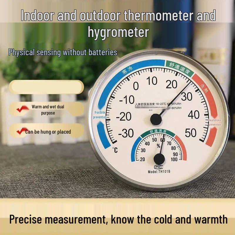High-Precision Wall-Mounted Indoor Thermometer & Hygrometer