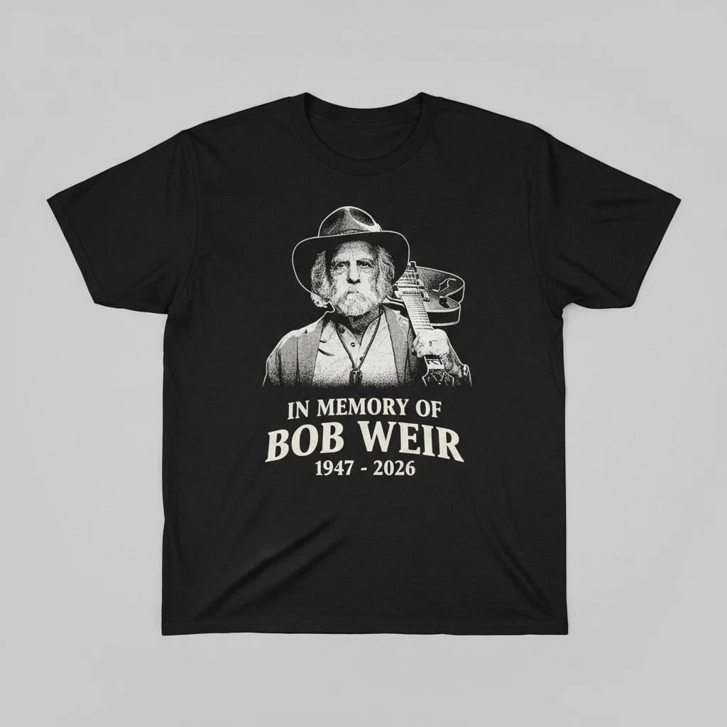 Hot Bob Weir 19472026 Memorial Cotton Black S5xl T Shirt En920
