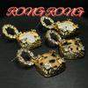 Vintage Classic Clover Pendant Earrings With Light Luxury Fragrance Japanese Korean Fashion High Grade Studded