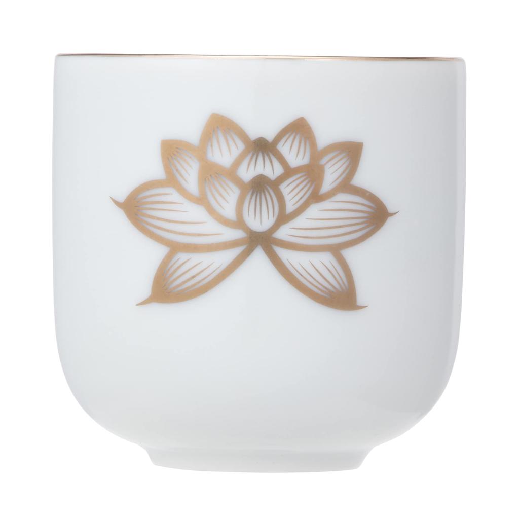 Buddhist Altar Accessories, Shinto Altar Accessories, White Gold Lotus 2.0 Teacups (6 pieces), AM-TM637