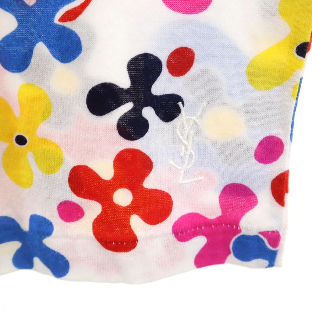 Yves Saint Laurent Unused Floral No Sleeve T-shirt 140 Tagged Kid's Used