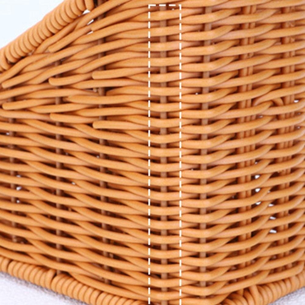 Multicolor Compartmentalized Storage Basket Multi-porpose Weaving Box Organizier Basket in-vehicle
