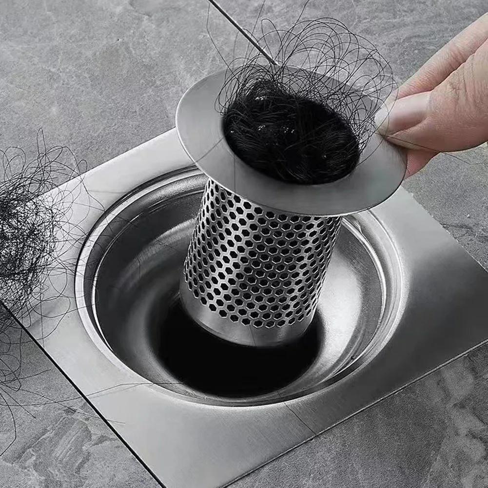 1PCS Kitchen Sink Filter Stainless Steel Mesh Sink Strainer Filter Bathroom Sink Strainer Drain Hole Filter Drainage Pipe Drain