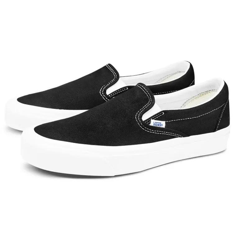 Vans OG Classic Slip- LX 'Black' (Unisex) Black / True White Skate Shoes VN0A45JK1WX