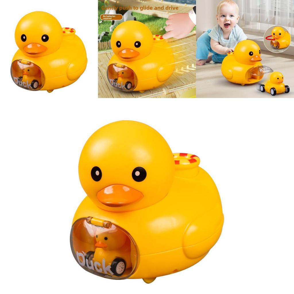 Inertia Baby Toy Car With Press And Launch Yellow Duck For Infant Play And Development