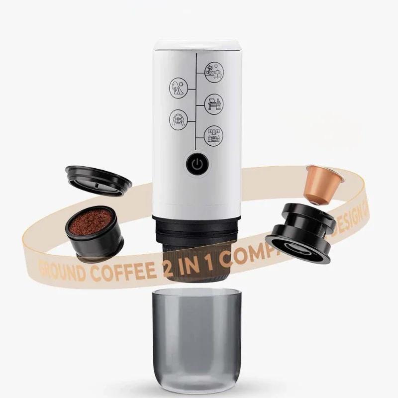 2-i-1 Kaffemaskine Kapsel Pulver Adapter til Dolce Gusto Bærbar Udendørs Rejse Espresso Bil Hjem Camping Kaffemaskine