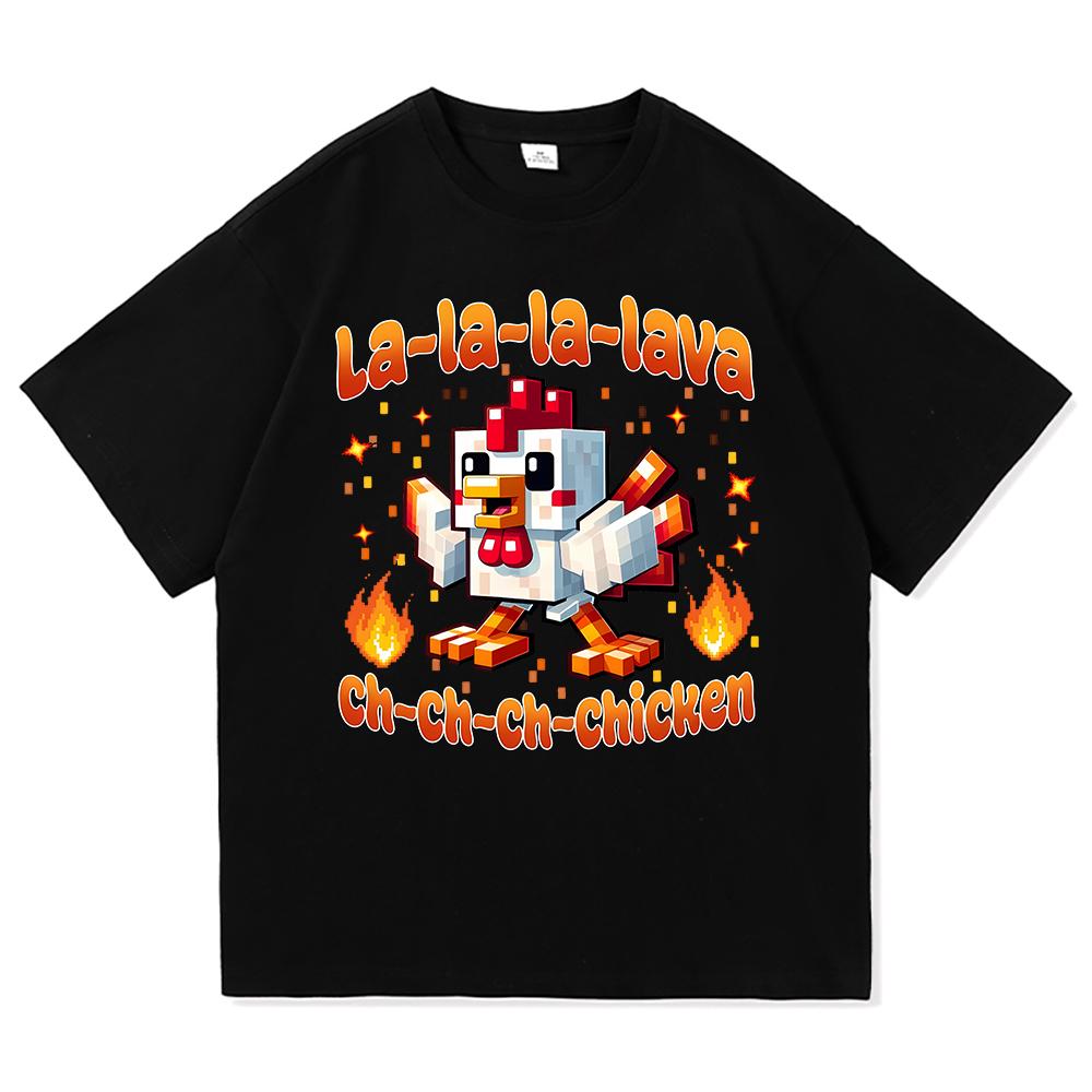 Funny Chicken Game T Shirt Hot Fashion Men Harajuku Aesthetic Vintage Graphic T-Shirt Unisex Cartoon Casual Cotton Tees Shirts