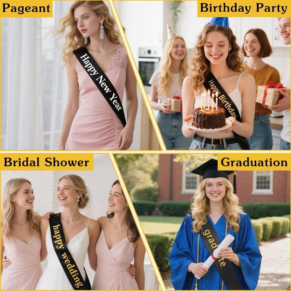 DIY Birthday Party Sash Decorations Groom Sash NEW Blank Sash  Bachelorette Party