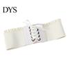 Women Wide Belt Corset Waist for Lace Up Tied Waspie Trendy Elastic Dresses Halloween Pirate Costume Accessory Retro Design