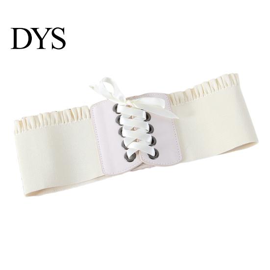 Women Wide Belt Corset Waist for Lace Up Tied Waspie Trendy Elastic Dresses Halloween Pirate Costume Accessory Retro Design