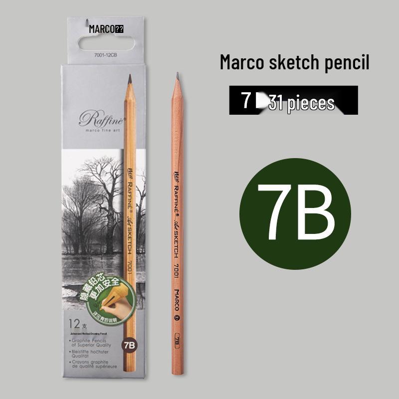 

Олівці для ескізів та столярного вугілля Marco - Олівці HB з натурального дерева для учнів початкової школи conventional