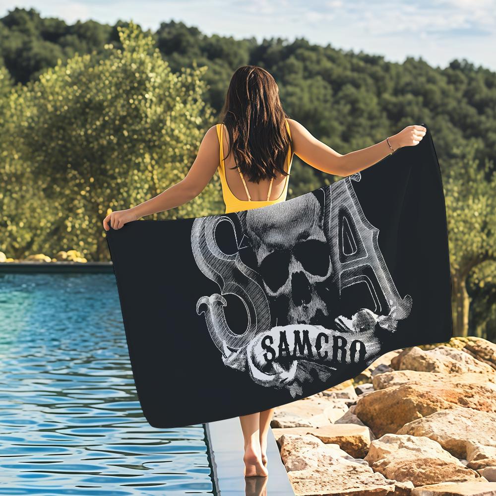 Movie S-Sons of A-Anarchy Towel Quick Drying Beach Towels Are Suitable For Swimming Pools Camping Yoga And The Gym