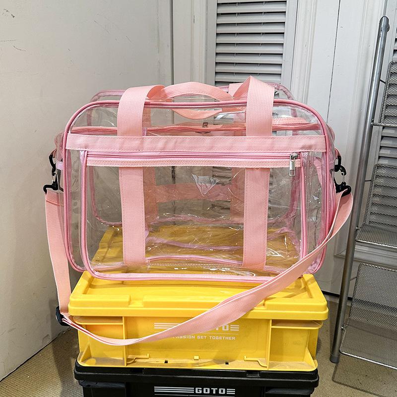 Men and Women's Waterproof PVC Fashion Casual Beach Bag Waterproof Belt Shoe Storage Jelly Transparent Swimming Bag