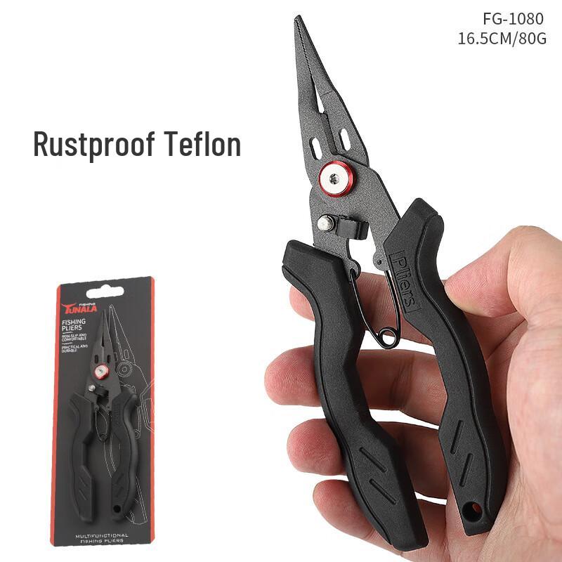 Teflon Stainless Steel Multi-function Fishing Pliers CN plug (adapter included)