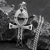 Ägypten Ankh Kreuz Schlüssel des Lebens Anhänger Halskette für Frauen Männer Edelstahl Amulett Ägyptische Kette Halskette Schmuck cruz egipcia
