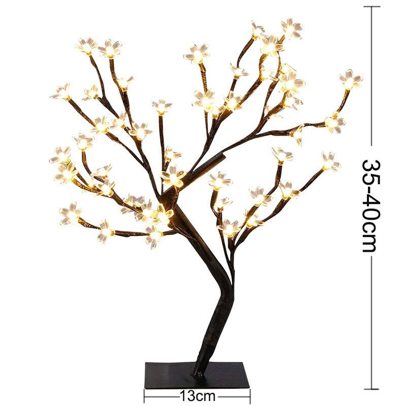 24 LED Table Lamp Cherry Blossom Style Tree Powered Tree Powered Fairy Lamp