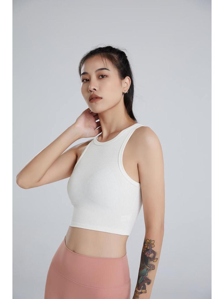 Women's Summer Slim Fit Yoga Vest - Moisture-Wicking, High Elasticity, Sleeveless Casual Wear