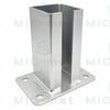 Base Foot 80X80Mm For Gate Posts, Wickets, Panel Fences 74X74Mm