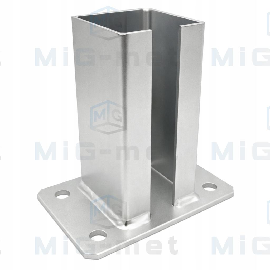 Base Foot 80X80Mm For Gate Posts, Wickets, Panel Fences 74X74Mm