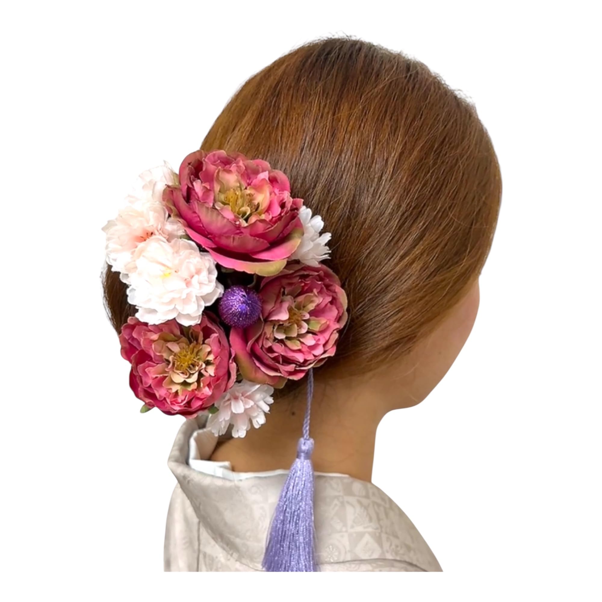 

Lexington & Canopy Rose Set (10 pieces, red tones) - Perfect for Coming-of-Age Ceremony, Graduation Ceremony, Kimono, Yukata, and Shichi-Go-San. A