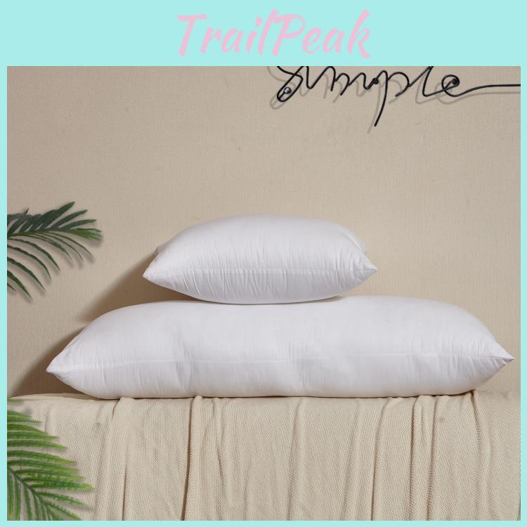 Plain White Pillow Insert With Polyester Fiber Filling For Adult Comfort And Multiple Sizes