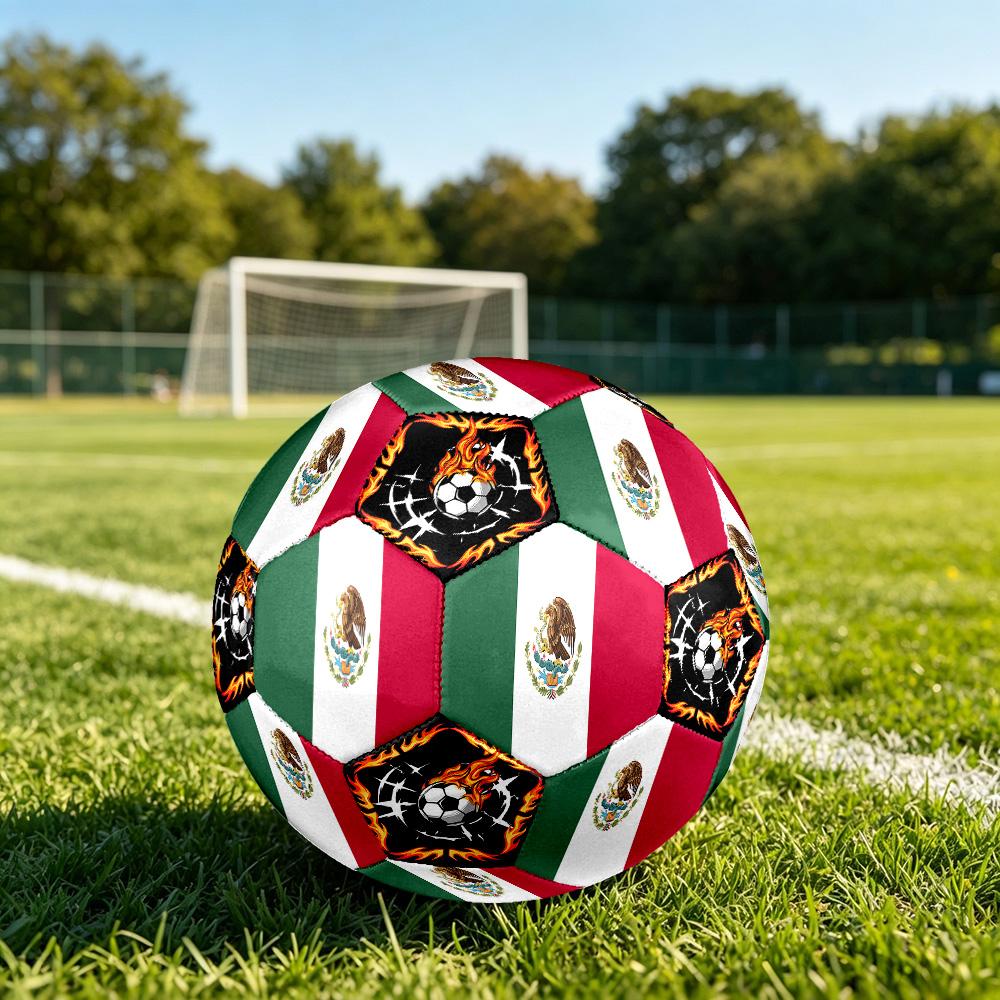 1pc Mexican Sports Theme Size 5 Soccer Ball Professional Match Training Football Indoor &Outdoor Sports Ball Lightweight Durable c6617