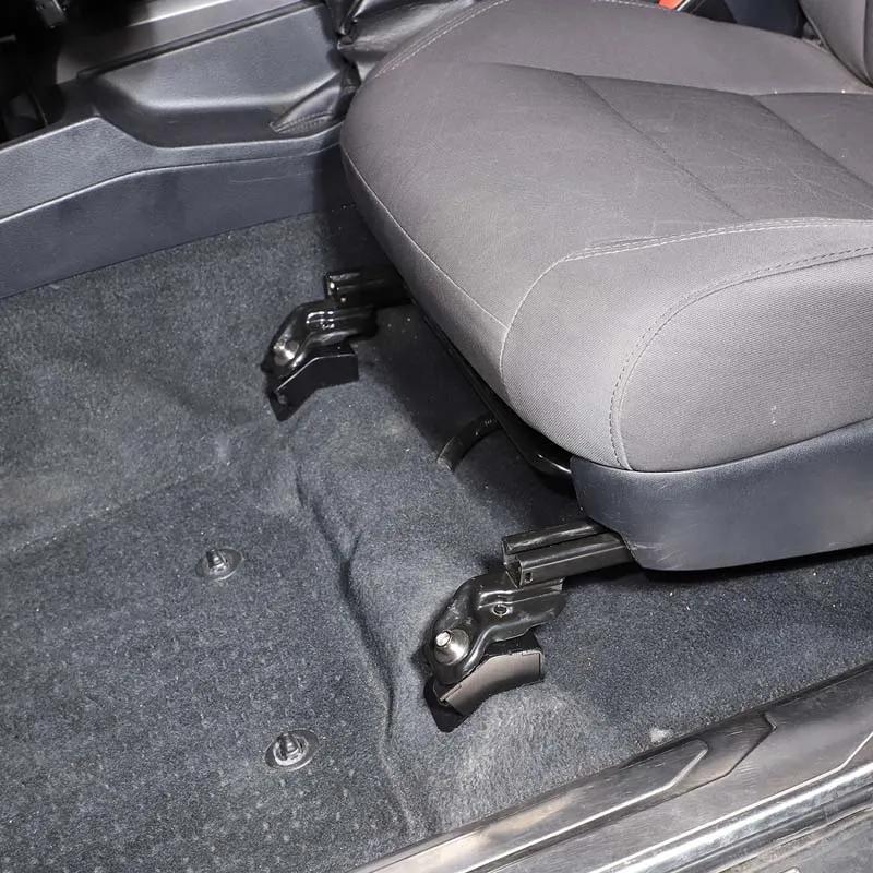 2pcs/Set Steel Black Car Front Seat Foot Heightening Bracket For Toyota Tacoma 2016-2022 Auto Interior