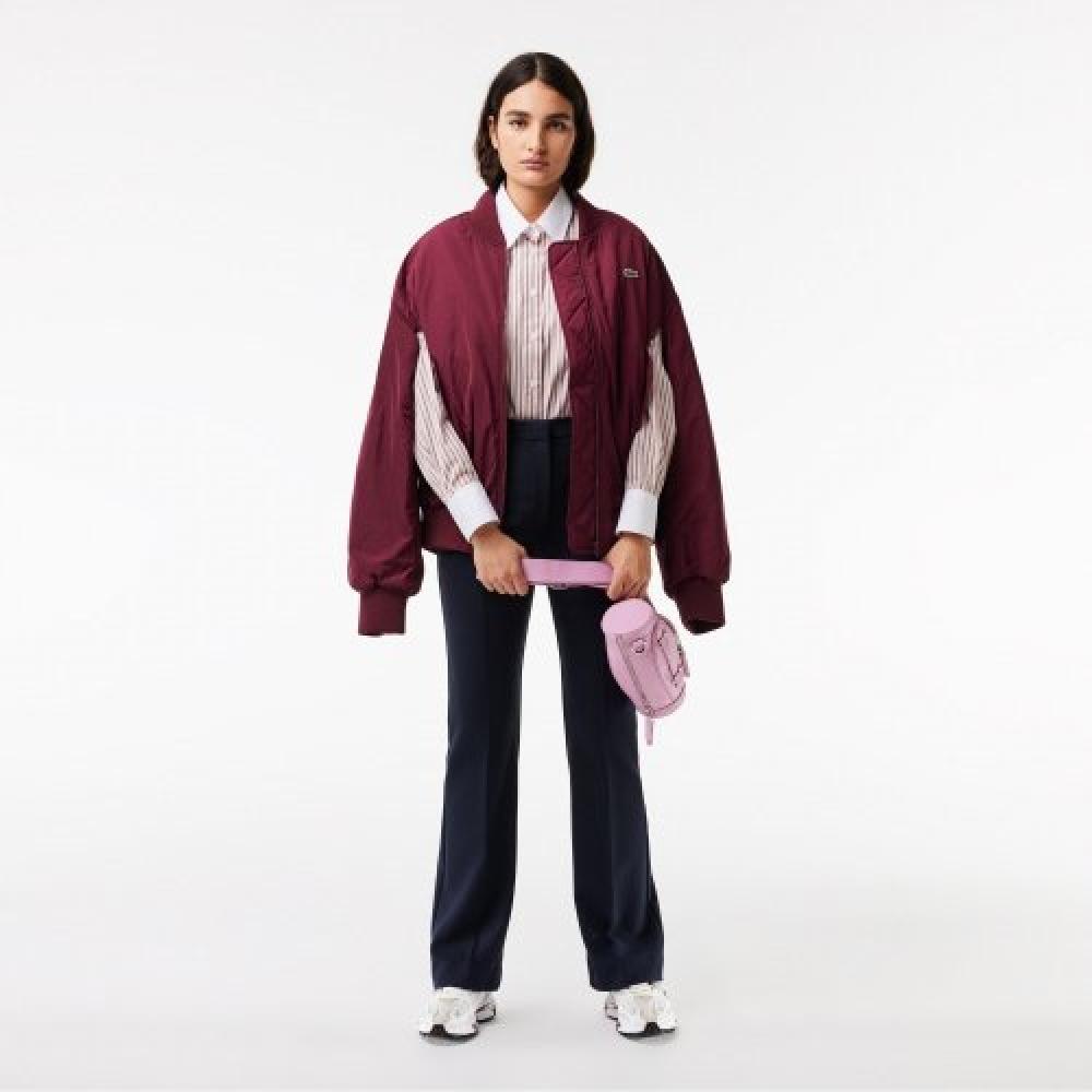 LACOSTE Women s Flare Fit Slacks [Dark Navy]