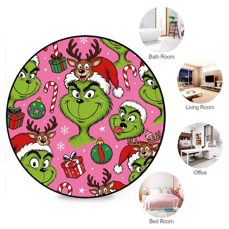 American Christmas Comedy How the Grinch Stole Christmas carpet Household goods decoration anti slip home table and chair mat aisle door mat carpet 25