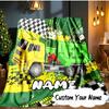 Custom Name Cartoon Excavator Blanket  Ideal Bedding Blanket Perfect for Travel, Camping, Living Rooms, Offices, Sofas, Fan Christmas gift