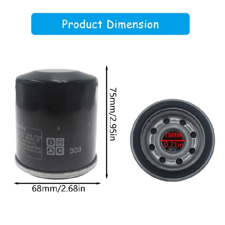 Universeller Ölfilter ATV UTV Zubehör Einfache Installation Ersatz Edelstahl Ölfilter 2520799 3084963