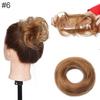 100% cabello humano moño Scrunchies Updos donut moño extensiones de cabello envolver cola de caballo