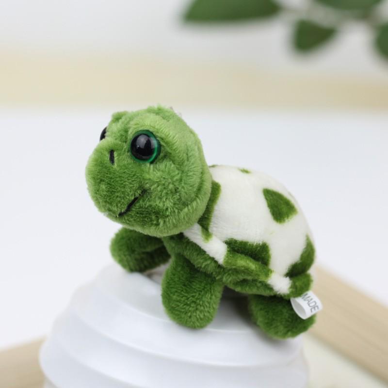 Cross-Border Mini Plush Turtle Keychain: Big-Eyed Turtle Backpack Pendant Toy