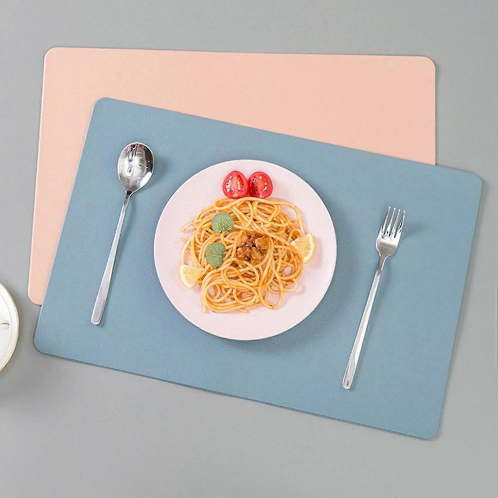 PU Leather Placemats Set of 6 Waterproof Heat Insulation Stain Resistant Washable Table Mats for Ho